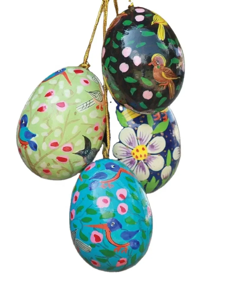 Kashmiri Pappmaché Ostereier hand bemalte künstliche Eier für die Oster dekoration von Herstellern aus Indien