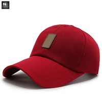 Gorra de béisbol de la liga de béisbol para hombre, gorro de béisbol con espalda cerrada, algodón lavado en blanco, 6 paneles, 2021