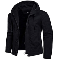 Personnalisation Veste d'extérieur d'hiver classique avec capuche en coton respirant Vestes pour hommes de grande taille
