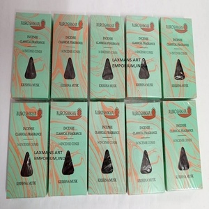 Conos de incienso de almizcle Auroshikha Krishna, conos de incienso perfumados al por mayor de La India, conos de incienso combinados - Product Image 2