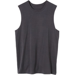 Débardeur bleu marine extensible uni sur mesure OEM pour homme/garçon, collection été - Product Image 4