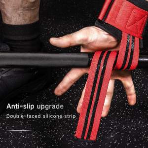 Bandas de entrenamiento para ejercicio de alta calidad, equipo de protección antideslizante, correa de levantamiento de pesas, envoltura de muñeca para Fitness - Product Image 4