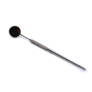 Miroir de maquillage droit pour cils, extensions de cils, grand miroir de poche carré, outil de beauté de table, éclairé, en acier inoxydable chirurgical OBEXA - Product Image 5