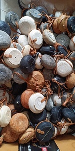 Handmade Women's Shoulder <b>Bag</b> Cheap Rattan <b>Wicker</b> with Natural Faux Trims Mixed Colour Single Request Clearance Sale - Product Image 6