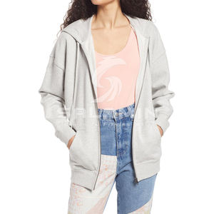 Nouvelle Arrivée Vente en Gros Printemps Hiver Sweat-shirts à Capuche Coupe-Vent en Polaire Décontractés et Oversize avec Fermeture Éclair Frontale et Logo Personnalisé pour Femmes - Product Image 1