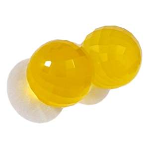 Vente en gros de commandes personnalisées perles boule à facettes calcédoine jaune pierre précieuse vieillie dans toutes les formes tailles Agate naturelle prix concurrentiels - Product Image 3