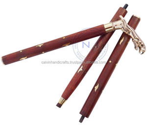 Bâton de marche en bois et laiton à poignée unique Canne vintage Bâton de marche antique unique Meilleur article cadeau - Product Image 6