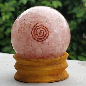 Esfera hermosa, cristales curativos, Bola de orgonita de cuarzo rosa, esfera de orgonita para venta al por mayor - Product Image 6