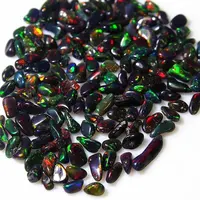 Wunderbare Qualität natürlicher schwarzer äthiopischer Opal Cabochon schnitzt grobe Form volles Feuer welo schwarzer Opal loser Edelstein
