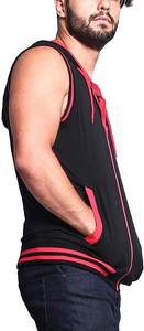 Hot Selling <b>Mens</b> Fitness <b>Sleeveless</b> <b>Hoodies</b> Custom Gym Wear Sweatshirts <b>sleeveless</b> <b>hoodies</b> - Product Image 5