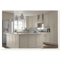 Armoires de cuisine modulaires en MDF mélamine modernes Conception de porte shaker pour ensemble de cuisine