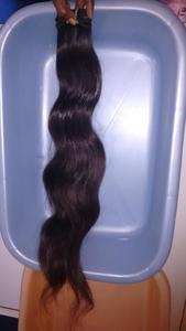 100% cabellos humanos indios de un solo donante. Cabellos crudos Color natural Extensión de cabello humano Remy. - Product Image 4