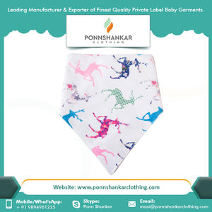 Baba de bebé Baberos de bambú 100% rayón Digital impreso puro algodón orgánico de Bandana Baba Baberos - Product Image 4