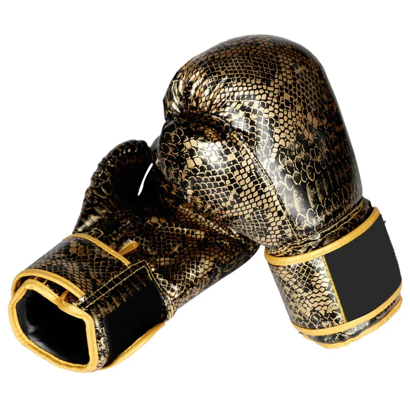 Gold Silver Adult Women Men Leather Boxing Gloves Custom Logo Boxing Gloves