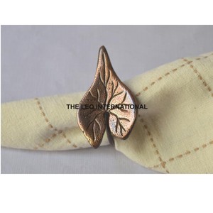 Classical Style Leafy Napkin Ring Holder For Wedding Functional <b>Table</b> Accessory for Everyday and Special <b>Occasion</b> Use - Product Image 2