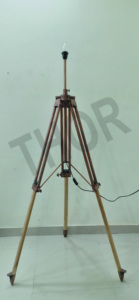 Tripod Floor Lamp Wood Floor Tripod Stand Lamp Reading <b>Desk</b> <b>Light</b> for Living Room Office Home Decor - Product Image 3