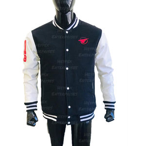 2025 haute qualité personnalisé hommes décontracté surdimensionné respirant en cuir Baseball Varsity veste avec col montant pour les tendances d'hiver - Product Image 1