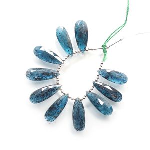 Perles à facettes en kyanite bleue naturelle faites à la main pendentif en pierre en vrac de forme fantaisie pour la fabrication de bijoux de bracelets pour unité échouée - Product Image 3