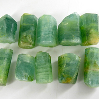 Aigue-marine naturelle, pierre précieuse brute, cristal, minéral de guérison, 25-35mm, 50g, bleu/vert, certifié par un tiers, non traité