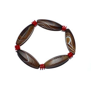 Piedras preciosas curación tercer ojo bandas de ágata tubo pulseras - Product Image 1