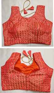 Blusa de Uso Diario con Espejo y Trabajo Manual para Mujer, Blusa Étnica India - Product Image 6