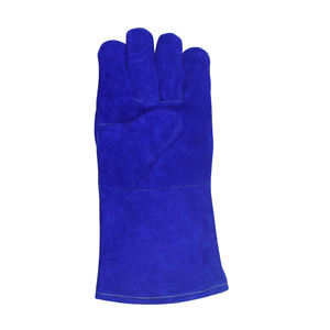 Guantes de soldadura a prueba de fuego Unisex SUMROOS cuero de vaca dividido con puño largo guantes de seguridad para adultos para soldar - Product Image 2