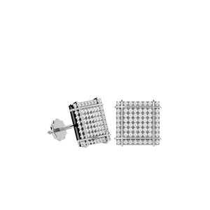 Exclusivos Pendientes de Diamantes Naturales de Corte Redondo en Oro de 10K, 1/2 TCW, Cierre de Rosca Seguro, Diseño de Lujo, Brillo Premium - Product Image 3