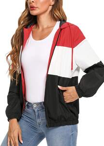 Chaqueta cortavientos con capucha para hombre, abrigo ligero impermeable para exteriores, impermeable, informal - Product Image 3