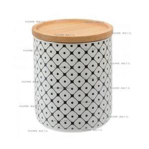 Nouvelle conception boîte de rangement de forme ronde avec couvercle en bois boîte de pot de stockage de cuisine de qualité supérieure par les arts à la maison - Product Image 6