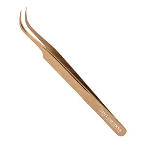 Gold Wide Curved Tip Eyelash Extension Tweezer Private Label, Best Tweezers for Eyelash Extensions Private Label - Product Image 3