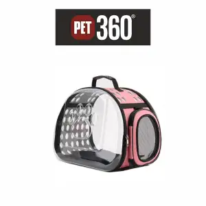 Pink Modern Transparent Carrying Case For Pet Cat And Dog 5 PCS