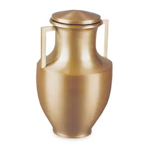 Sparta I Römische Vase mit Griff Gold Messing Feuer bestattungs urne für menschliche Asche Unsere Urnen sammlung besteht aus 100% Messing