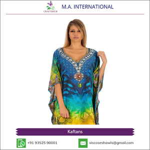 Wholesale Manufacturer of Standard Quality Chiffon Material Open <b>Kaftan</b> Beachwear Dress - Product Image 2
