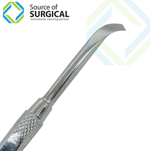 Pousse-cuticules chirurgical en acier inoxydable, modèle SOS 202032, double extrémité - Product Image 3