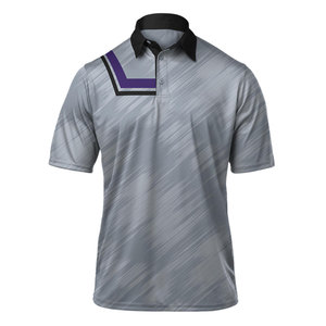Camiseta Polo de Manga Corta para Hombre, con Cuello Henley y Bolsillo en el Pecho, de Poliéster y Algodón, a la Moda, OEM - Product Image 1