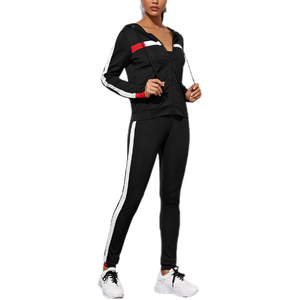 Conjunto deportivo de terciopelo transparente para mujer, chaqueta con cremallera, ropa deportiva de 2 piezas, conjunto de ropa para mujer - Product Image 3