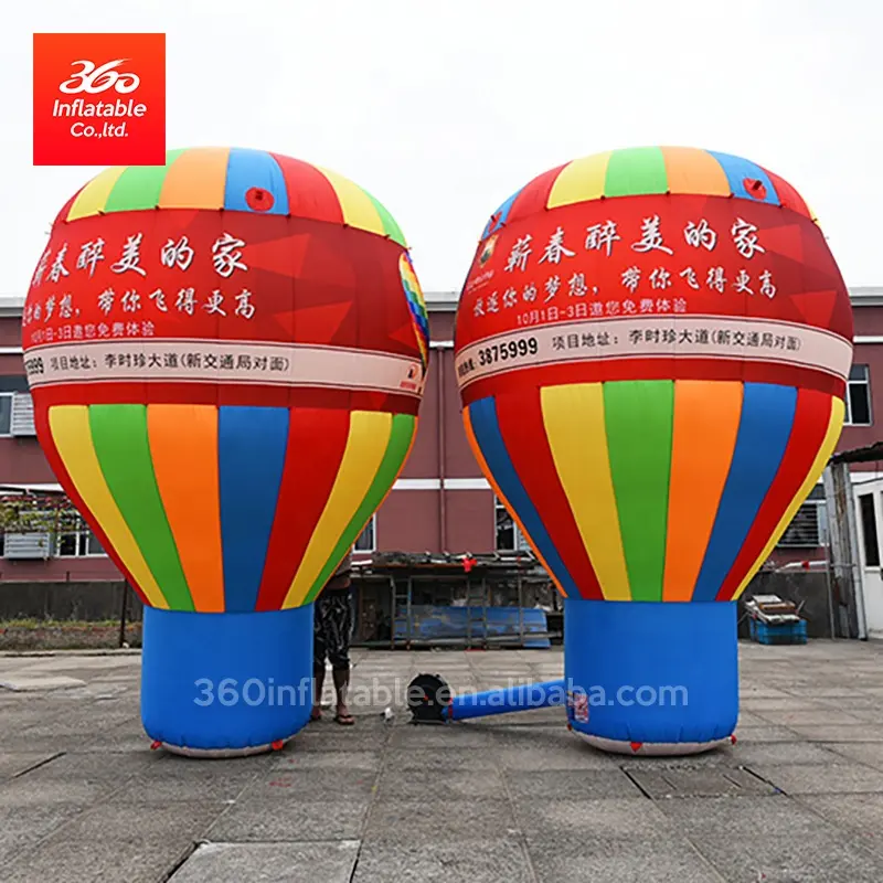Rainbow Color advertising giant Inflatable Hot Air Shape Ground Balloon ball for custom inflatables