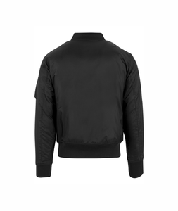 เสื้อแจ็คเก็ตบอมเบอร์สีดำสำหรับผู้ชายเสื้อแจ็คเก็ตแบบสั่งตัดดีไซน์ใหม่เสื้อกันลมคอตั้งแฟชั่นผู้ชายสำหรับฤดูหนาว - Product Image 4