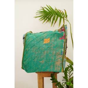 Grand sac fourre-tout réversible en coton indien imprimé à la main à fleurs multicolores pour femmes - Product Image 6