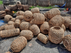 Abat-jour en jacinthe d'eau écologique, qualité de luxe, aspect Vintage du Vietnam - Product Image 6