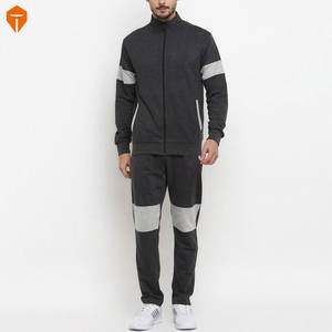 Wholesale OEM Red Fitted Sweatsuit Tracksuit Zipper Hooded Jogging Men Jogger Track Suit - Product Image 4