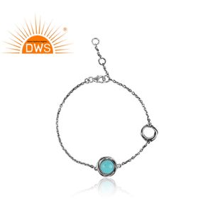 Bracelet en argent Sterling 925, vente en gros, pierres précieuses naturelles, zircon, fabrication de bijoux - Product Image 2