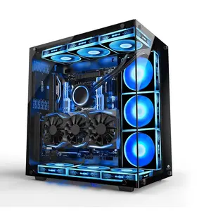 Computer Cases Glass EATX ATX MATX Desktop Computer Case DIY Personality Style Gaming Tempered Glass Gabinete Pc Case