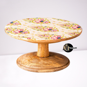 ที่วางเค้กไม้เคลือบทรงกลมพิมพ์ลายสำหรับงานเลี้ยงวันเกิดงานแต่งงานบ้านโรงแรมครบรอบ - Product Image 1