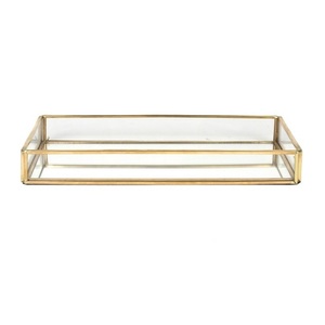 Ensemble de deux plateaux de service en forme rectangulaire, plats indiens élégants, miroir Rectangle de service faits à la main, meilleur plat de service, vente en gros - Product Image 6