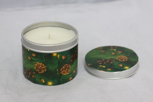 Bougie parfumée à la cire en étain, vintage, de luxe, personnalisée - Product Image 6