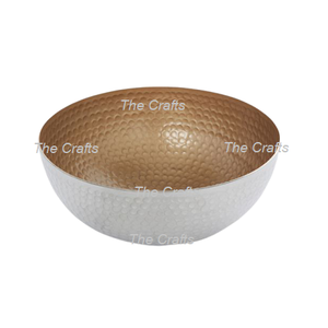 Two Different Sizes Gold Metal Serving Bowl For Kitchenware Use Round Shape Serving Food Fruits Bowls In India - Product Image 5