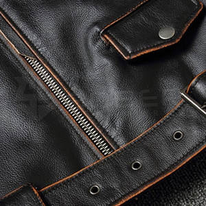 เสื้อแจ็คเก็ตแขนยาวลำลองสำหรับผู้ชายปี 2021 ทำจากหนัง PU และผ้าแคนวาส ให้ความอบอุ่นสำหรับฤดูหนาว - Product Image 4