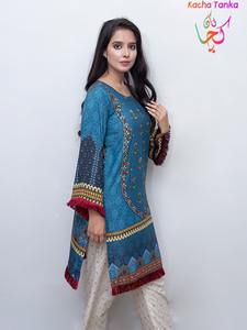 Dernier Kurtis en lin ethnique brodé à prix économique pour femmes vêtements d'hiver indiens et pakistanais pour adultes - Product Image 2