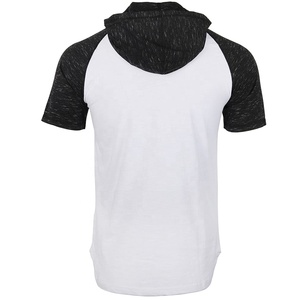 Top básico de manga corta para hombre, sudaderas con capucha de verano, jersey liso, camiseta con capucha, pantalones de chándal ajustados, patrón, ropa básica al por mayor - Product Image 3